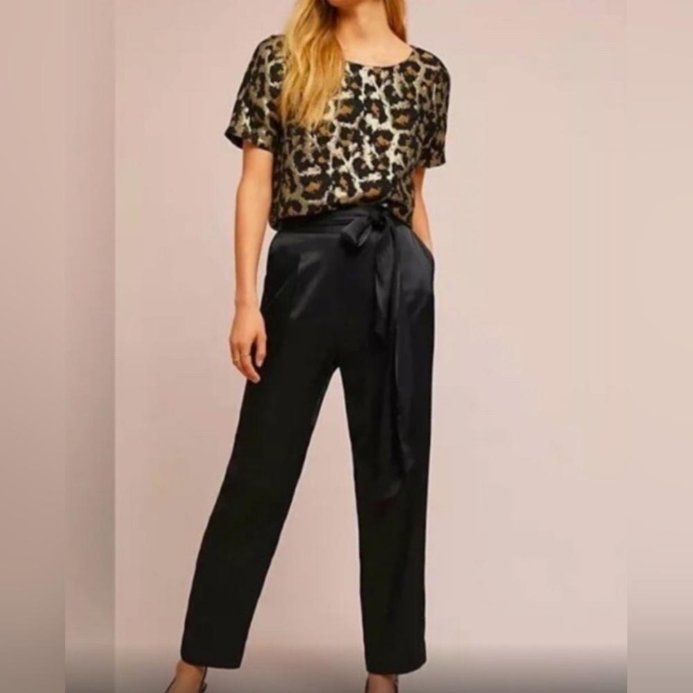 Anthropologie Elegant Black Trousers